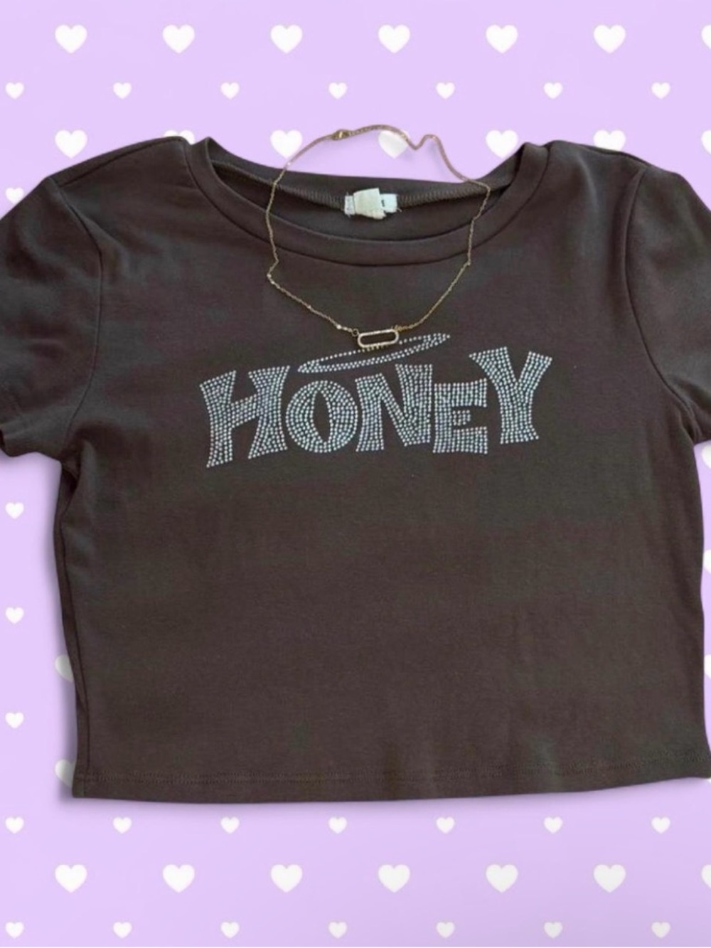 Garage Honey Brown Sparkle Baby Tee
